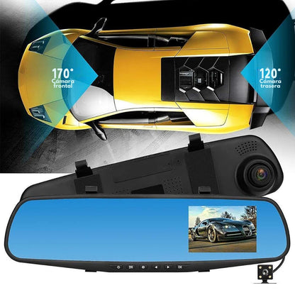 ¡TRANSFORMA TU AUTO! RETROVISOR CON TRIPLE CÁMARA HD 3 EN 1 🚗📸