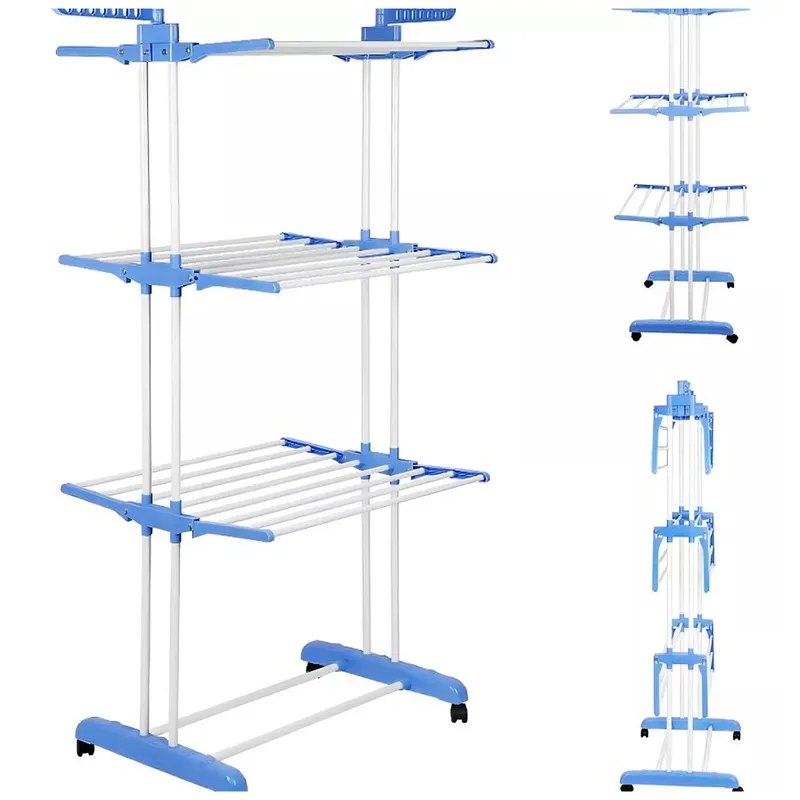 🏅 TENDEDERO VERTICAL PORTABLE:  3 NIVELES DE SECADO! 🌞