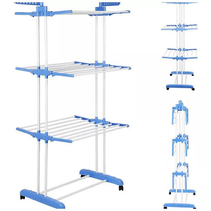 🏅 TENDEDERO VERTICAL PORTABLE:  3 NIVELES DE SECADO! 🌞