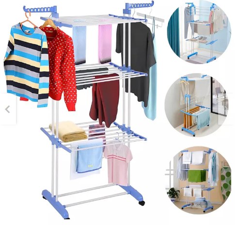 🏅 TENDEDERO VERTICAL PORTABLE:  3 NIVELES DE SECADO! 🌞