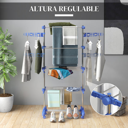 🏅 TENDEDERO VERTICAL PORTABLE:  3 NIVELES DE SECADO! 🌞