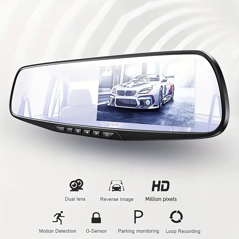 ¡TRANSFORMA TU AUTO! RETROVISOR CON TRIPLE CÁMARA HD 3 EN 1 🚗📸