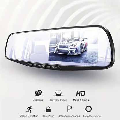 ¡TRANSFORMA TU AUTO! RETROVISOR CON TRIPLE CÁMARA HD 3 EN 1 🚗📸