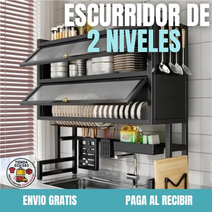 ESCURRIDOR DE PLATOS DE 2 NIVELES 🔥