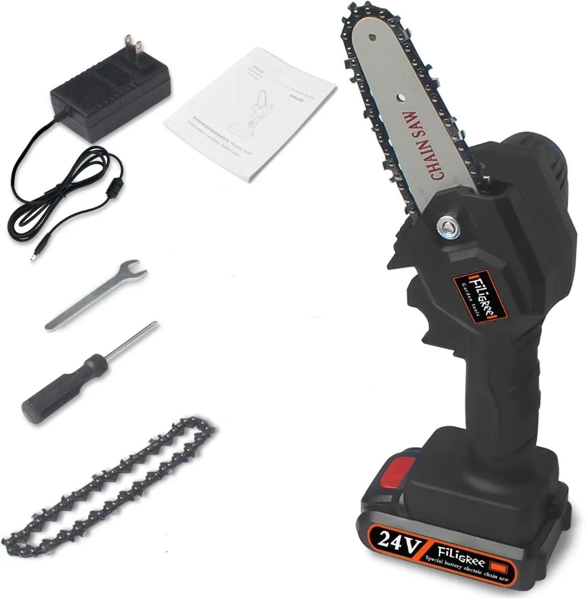 🪓 PEQUEÑA PERO PODEROSA: ¡CORTA TRONCOS COMO UN PROFESIONAL! – MOTOSIERRA ELECTRICA PORTATIL