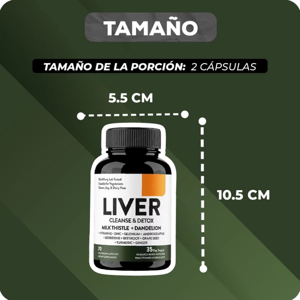 LIVER CLEANSE & DETOX  | FORMULA NATURAL PARA DESINTOXICAR Y PROTEGER TU HIGADO