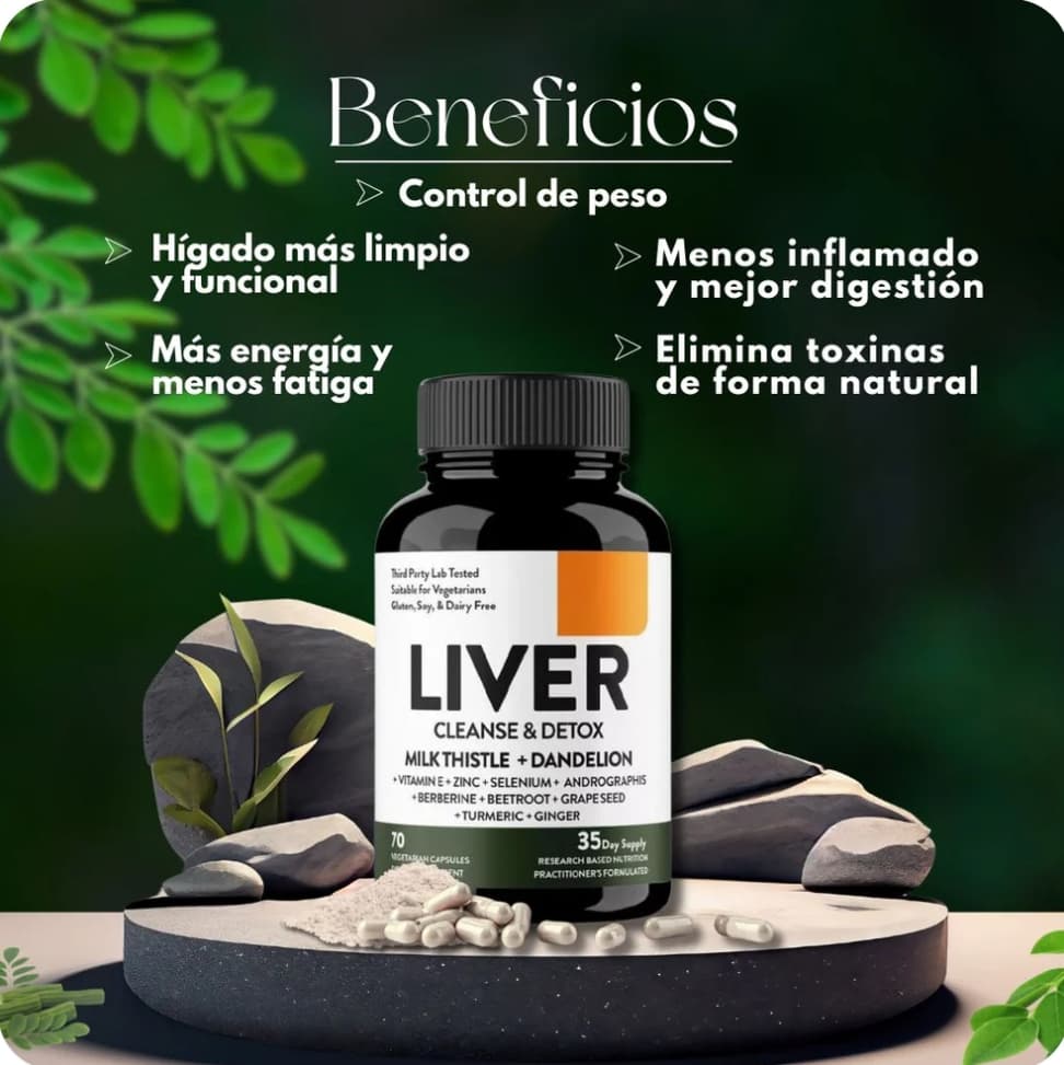 LIVER CLEANSE & DETOX  | FORMULA NATURAL PARA DESINTOXICAR Y PROTEGER TU HIGADO