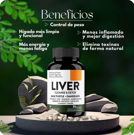 LIVER CLEANSE & DETOX  | FORMULA NATURAL PARA DESINTOXICAR Y PROTEGER TU HIGADO