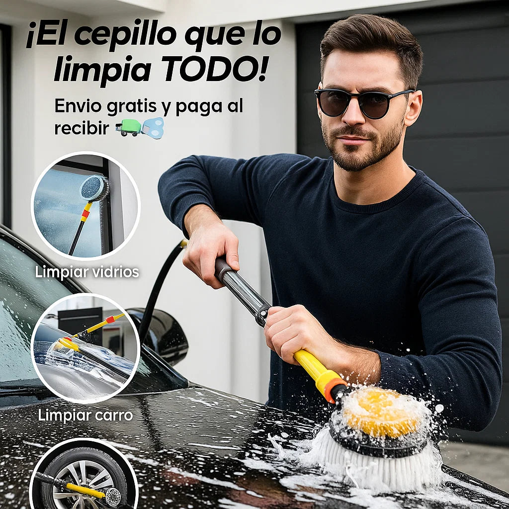 CEPILLO LIMPIADOR PARA AUTO GIRATORIO 🧼 ¡ESTE PRODUCTO ES LO QUE NECESITAS!