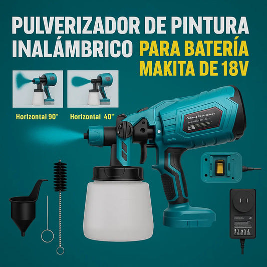 ✨ PINTA SIN ESFUERZO CON ESTA PISTOLA ELÉCTRICA RECARGABLE 800ML