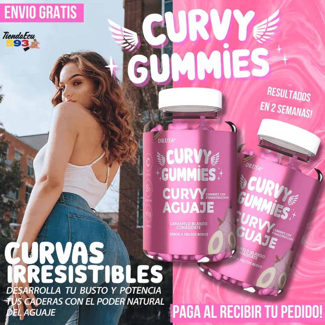 AUMENTA TUS GLUTEOS Y BUSTO CON  CURVY GUMMIES 💗 (GOMITAS DE CORAZON) 💗