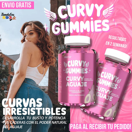 AUMENTA TUS GLUTEOS Y BUSTO CON  CURVY GUMMIES 💗 (GOMITAS DE CORAZON) 💗