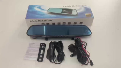 ¡TRANSFORMA TU AUTO! RETROVISOR CON TRIPLE CÁMARA HD 3 EN 1 🚗📸
